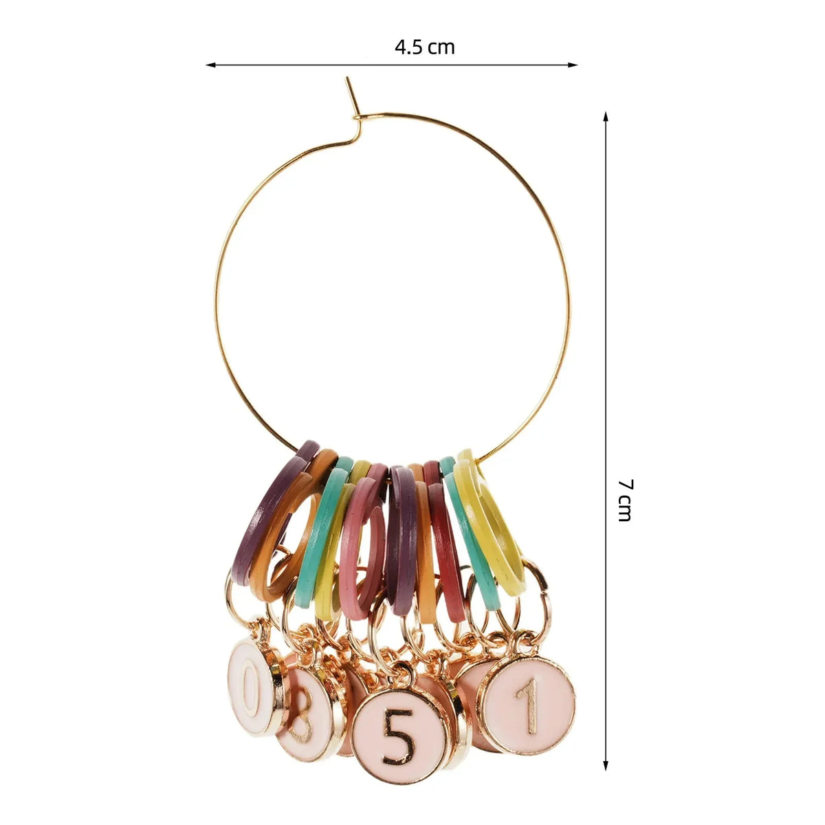 Yarnly Maschenmarkierer-Set aus Legierung – Strick- und Häkelclips im Katzenohren-Design