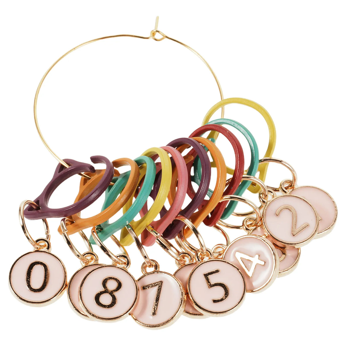Yarnly Maschenmarkierer-Set aus Legierung – Strick- und Häkelclips im Katzenohren-Design