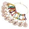 Yarnly Maschenmarkierer-Set aus Legierung – Strick- und Häkelclips im Katzenohren-Design